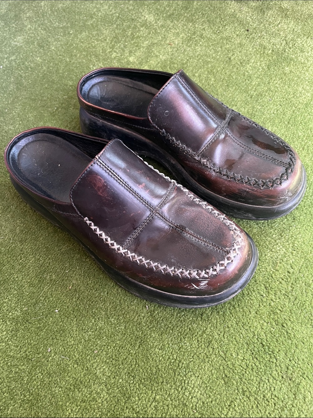 Dark Brown Leather Slip-On Moccasin Loafers